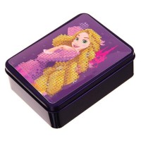Алмазная мозаика на шкатулке с частичным заполнением для детей «Принцессы», 12 х 9 х 4 см
