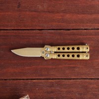 Нож-бабочка «Киллер», 11 см, клинок 48 мм/1 мм, золотистый