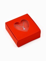 Коробка под бижутерию с окном «Сердце», 7.5×7.5×3 см