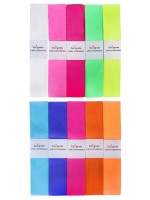 Набор бумаги крепированной «Неон», рулон 10 штук/10 цветов, 50×200 см, 30 г/м²