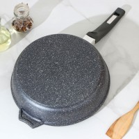 Сковорода «Гранит», d=28 см, пластиковая ручка, антипригарное покрытие, цвет серый