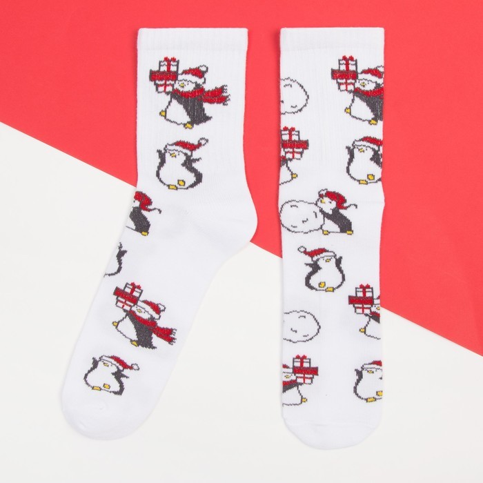 Носки женские новогодние KAFTAN «Пингвин», набор 2 пары, размер 36-40 (23-25 см)