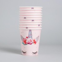 Стакан одноразовый бумажный «Единорог», 250 мл.