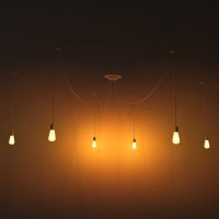 Светильник "Скин паук" 6хЕ27 40Вт белый 30х30х20-150см