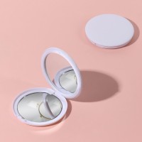 Зеркало складное, d 7,5 см, цвет белый