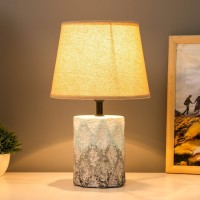 Настольная лампа "Сан" E14 40Вт голубой-серый 20х20х33 см RISALUX