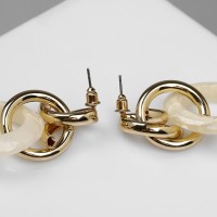 Серьги ассорти «Круг» узел, цвет золото