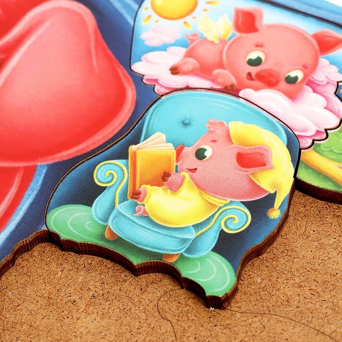 Пазл-головоломка "Поросёнок под одеялом"