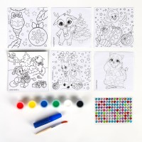 Ёлочные шары под раскраску на новый год «Время сказки», 6 шт, d = 7см, набор для творчества