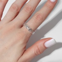 Кольцо «Тренд» смайлики, цвет серебро, безразмерное