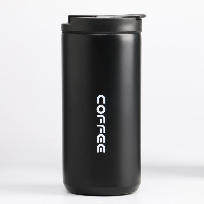 Термокружка Мастер К Coffee, 350 мл, 7.2×16 см, сохраняет тепло 8 ч, нержавеющая сталь, чёрная