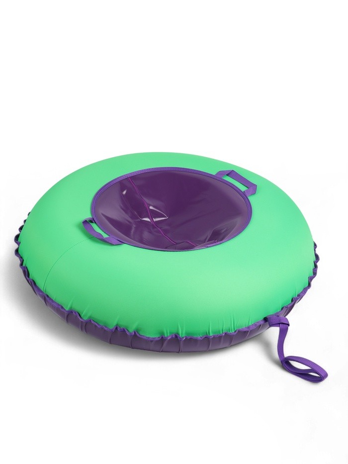 Тюбинг – ватрушка Winter Star, диаметр чехла 110 см, зелёный, фиолетовый