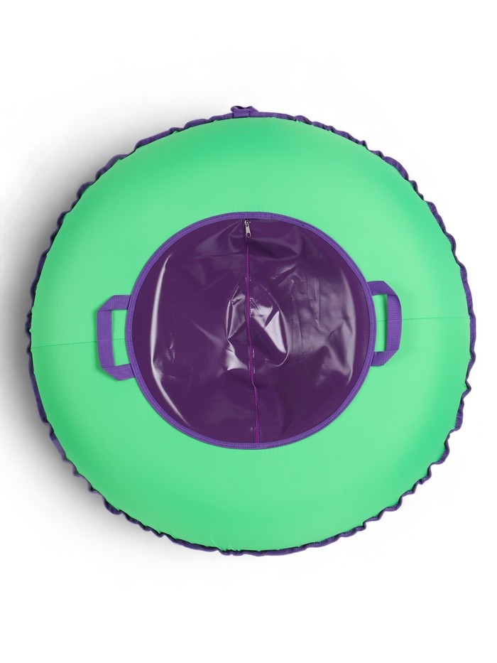 Тюбинг – ватрушка Winter Star, диаметр чехла 110 см, зелёный, фиолетовый Тюбинг – ватрушка Winter Star, диаметр чехла 110 см, зелёный, фиолетовый