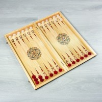 Нарды "Аве Цезарь", деревянная доска 60 х 60 см, с полем для игры в шашки