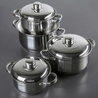 Набор кастрюль «Гретта», 4 предмета: 1,6/2,2/3,2/4,2 л, капсульное дно, индукция