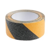 Лента клейкая ТУНДРА, противоскользящая, черно-желтая, 50 мм × 5 м