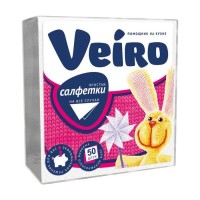 Салфетки бумажные Veiro, сезонные, белые, 100 шт.