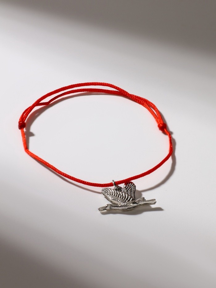 Браслет-оберег «Красная нить» семейное счастье, цвет серебро, L=20 см