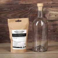 Подарочный набор для приготовления настойки «Рябина на коньяке»: травы и специи 74 г, бутылка 500 мл