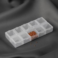 Органайзер для хранения мелочей, 10 ячеек, 13.5×6.5×2 см, прозрачный