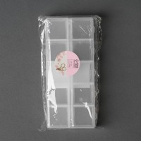 Органайзер для хранения мелочей, 10 ячеек, 13.5×6.5×2 см, прозрачный