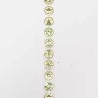 Наклейки с тиснением в рулоне "Mary Christmas", 500 шт,2,5 х 2,5 см