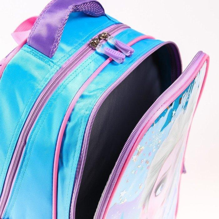 Рюкзак школьный для девочки, 39 см × 30 см × 14 см «Эльза», Холодное сердце Рюкзак школьный для девочки, 39 см × 30 см × 14 см «Эльза», Холодное сердце