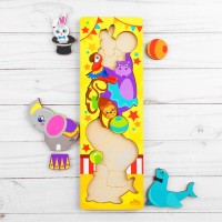 Головоломка логическая «Животные в цирке» 30х10 см