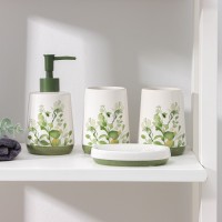 Наборы аксессуаров для ванной комнаты «Весна», 4 предмета (дозатор 300 мл, мыльница, 2 стакана)