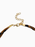 Колье «Леопард. Бантик», 40 см, коричневый в золоте