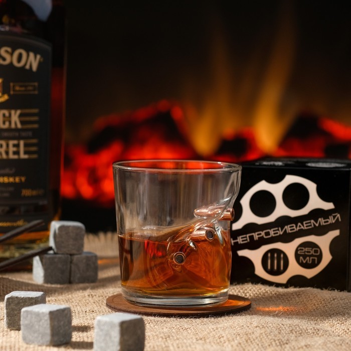 Стакан для виски с пулей «Непробиваемый», 250 мл