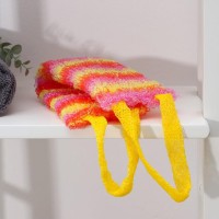 Мочалка для тела Доляна «Радуга», 12×36 см, МИКС