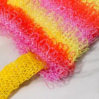 Мочалка для тела Доляна «Радуга», 12×36 см, МИКС