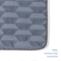 Коврик для ванной и туалета SAVANNA «Стоун», 40×60 см, серый