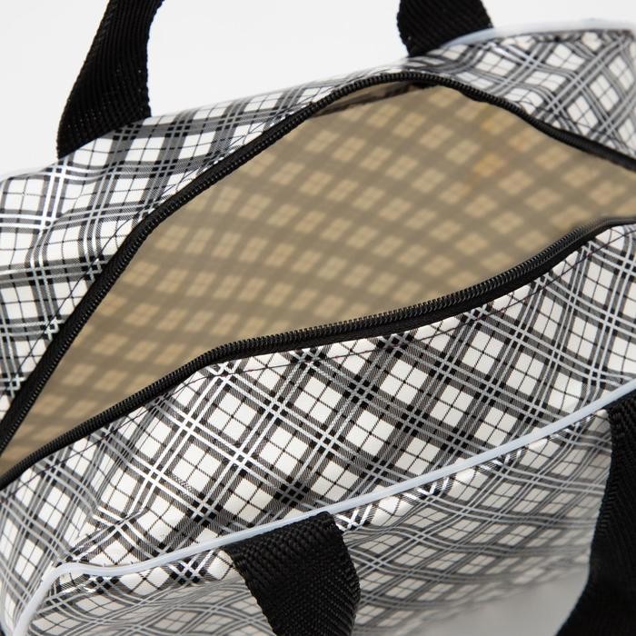 Косметичка на молнии, с ручками, цвет молочный