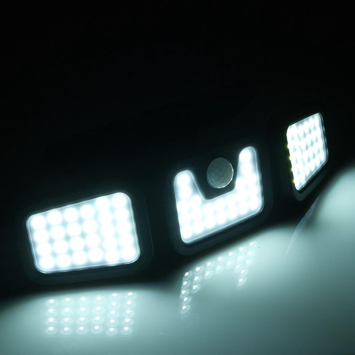 Светодиодный прожектор на солнечной батарее 20 Вт, выносная панель, 6500К, свечение холодное белое