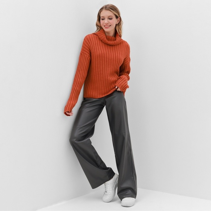 Джемпер женский MINAKU: Casual Collection цвет  терракот, р-р 42