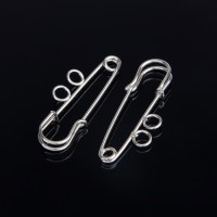 Булавка для подвесок PO-035 №01, (набор 2 шт) 35*5мм, цвет серебра