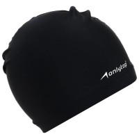 Шапочка для плавания ONLYTOP SWIM взрослая, цвет черный, тканевая, обхват 54-60 см