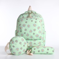 Рюкзак на молнии, сумка, косметичка, цвет сиреневый