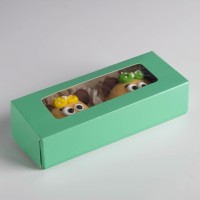 Контейнер на вынос, с окном, крафт, 17 х 7 х 4 см