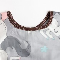 Фартук детский Этель "Единорог", цв. серый, рост 100-115 см