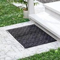Коврик придверный влаговпитывающий «Крафт», 50×80 см, цвет серый