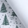 Бумага упаковочная новогодняя крафт, «Ёлки», на белом 75 г/м² 0.72×10 м
