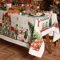 Скатерть новогодняя «Этель» «Щелкунчик» 110×150 см, с ВГМО, 100% хл, саржа 190 г/м²