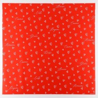 Плёнка упаковочная для цветов «С любовью», матовая, сердца, красная, 57 х 57 см