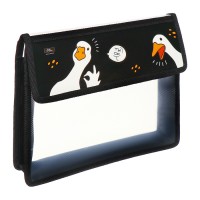 Папка для тетрадей А5 (230 х 190 х 50 мм), с клапаном на липучке, пластик/текстиль, Calligrata, "Гуси"