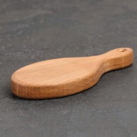 Доска разделочная для канапе, овальная, 15×7×1,6 см, бук