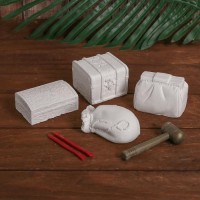 Набор археолога серия из 4 брикетов «Сокровища пиратов» + молоток, долото