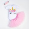 Набор Крошка Я: боди, юбка "Единорог", рост 80-86 см, белый